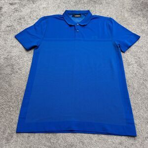 J.Lindeberg Alfred Seamless Golf Polo Shirt Mens XL Blue Short Sleeve Stretch